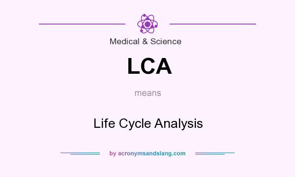 What does LCA mean? It stands for Life Cycle Analysis