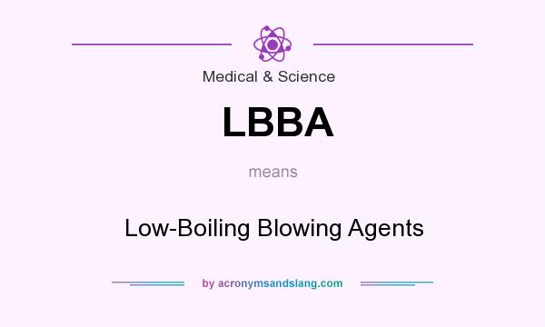 What does LBBA mean? It stands for Low-Boiling Blowing Agents