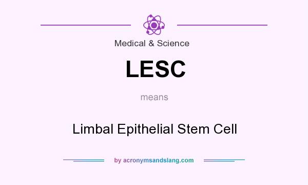 What does LESC mean? It stands for Limbal Epithelial Stem Cell