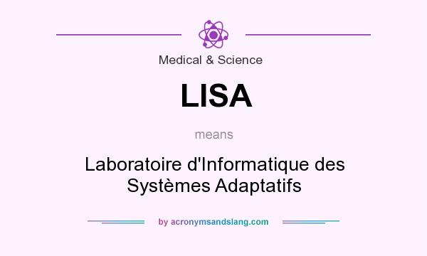 What does LISA mean? It stands for Laboratoire d`Informatique des Systèmes Adaptatifs