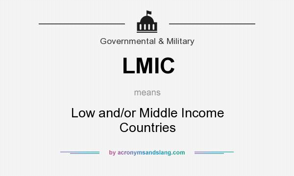 What does LMIC mean? It stands for Low and/or Middle Income Countries