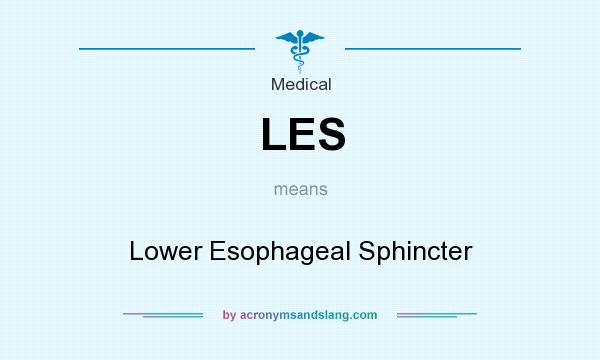 What does LES mean? It stands for Lower Esophageal Sphincter