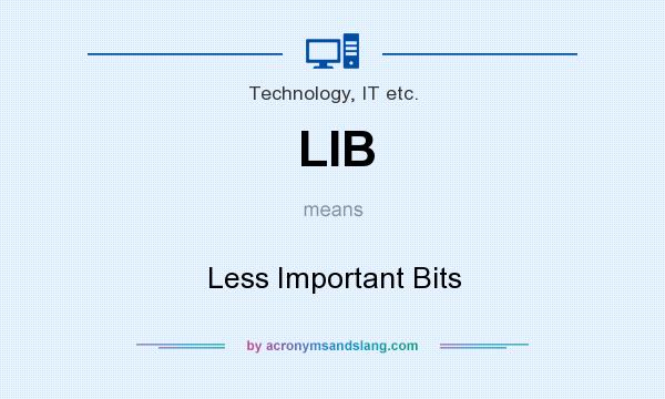 What does LIB mean? It stands for Less Important Bits