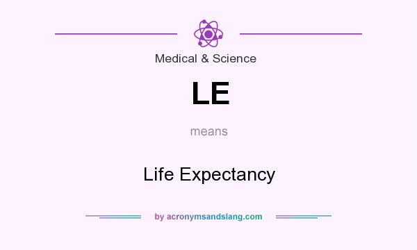 What does LE mean? It stands for Life Expectancy