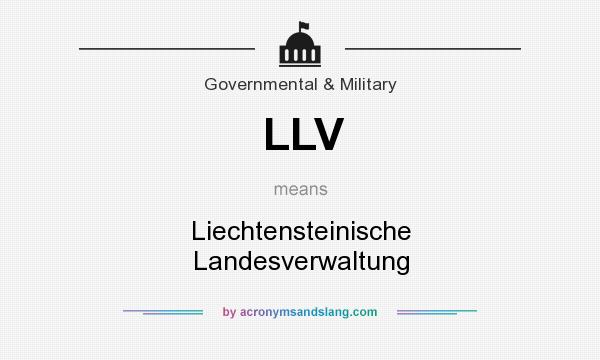 What does LLV mean? It stands for Liechtensteinische Landesverwaltung
