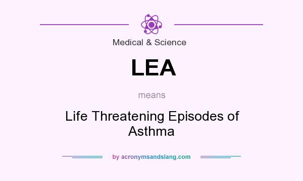 What does LEA mean? It stands for Life Threatening Episodes of Asthma