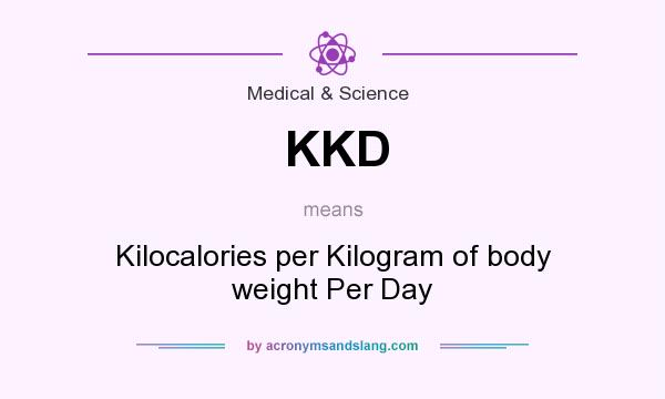 What does KKD mean? It stands for Kilocalories per Kilogram of body weight Per Day