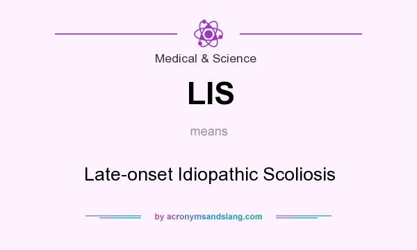 What does LIS mean? It stands for Late-onset Idiopathic Scoliosis