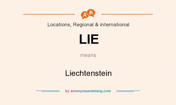 What does LIE mean? It stands for Liechtenstein