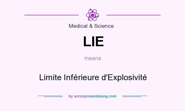 What does LIE mean? It stands for Limite Inférieure d`Explosivité