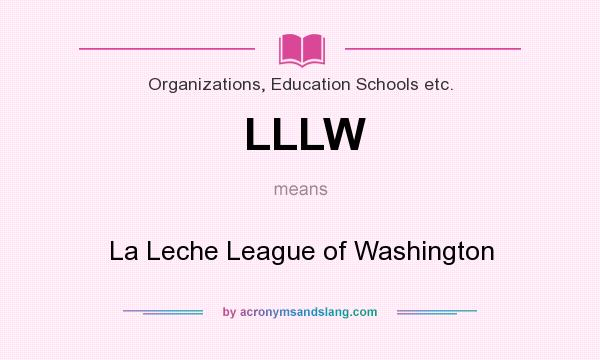 What does LLLW mean? It stands for La Leche League of Washington