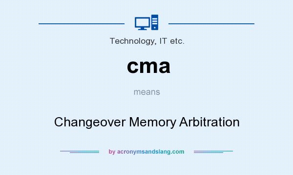 What does cma mean? It stands for Changeover Memory Arbitration