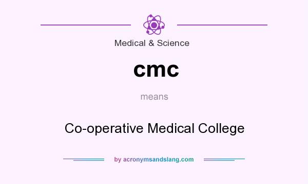 What does cmc mean? It stands for Co-operative Medical College