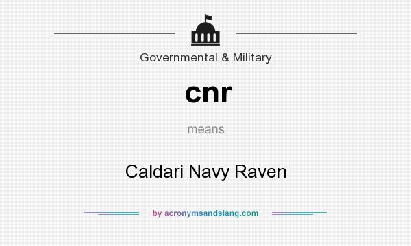 What does cnr mean? It stands for Caldari Navy Raven