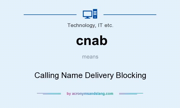 What does cnab mean? It stands for Calling Name Delivery Blocking