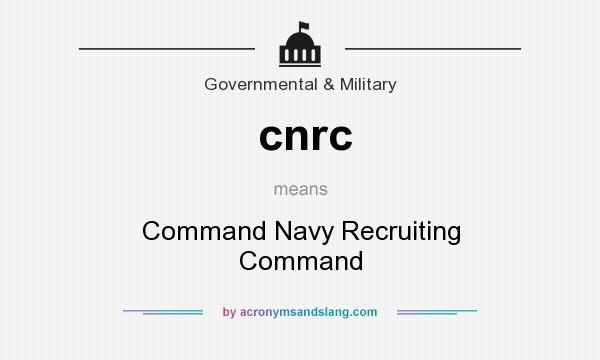 What does cnrc mean? It stands for Command Navy Recruiting Command
