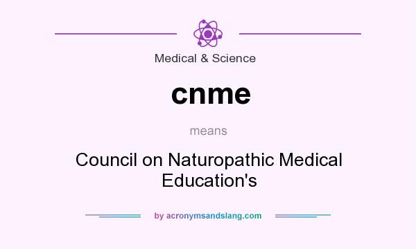 What does cnme mean? It stands for Council on Naturopathic Medical Education`s