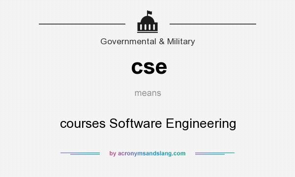 What does cse mean? It stands for courses Software Engineering