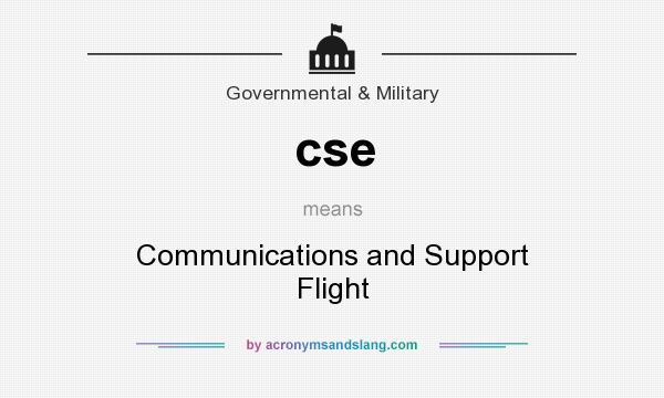 What does cse mean? It stands for Communications and Support Flight