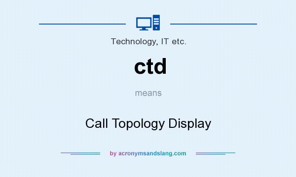 What does ctd mean? It stands for Call Topology Display