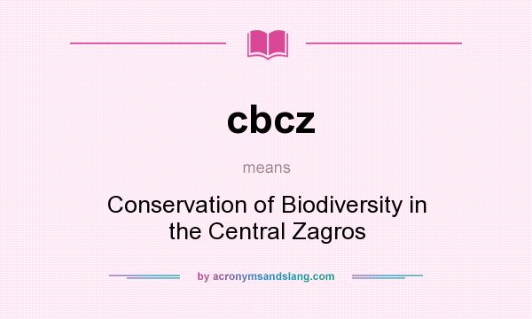 What does cbcz mean? It stands for Conservation of Biodiversity in the Central Zagros