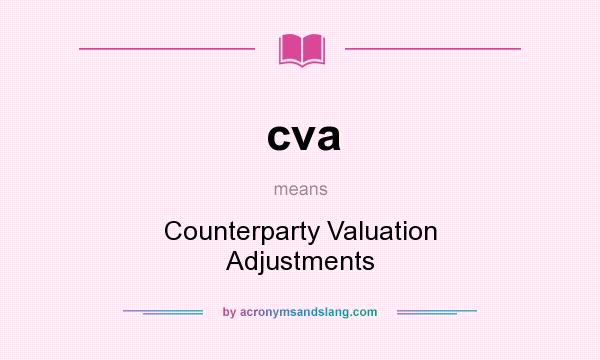 What does cva mean? It stands for Counterparty Valuation Adjustments