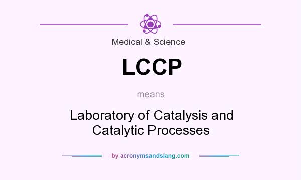 What does LCCP mean? It stands for Laboratory of Catalysis and Catalytic Processes
