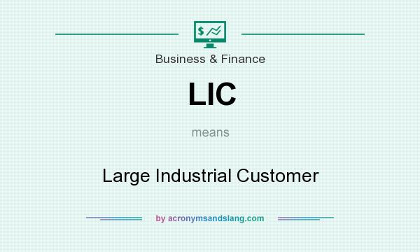 What does LIC mean? It stands for Large Industrial Customer