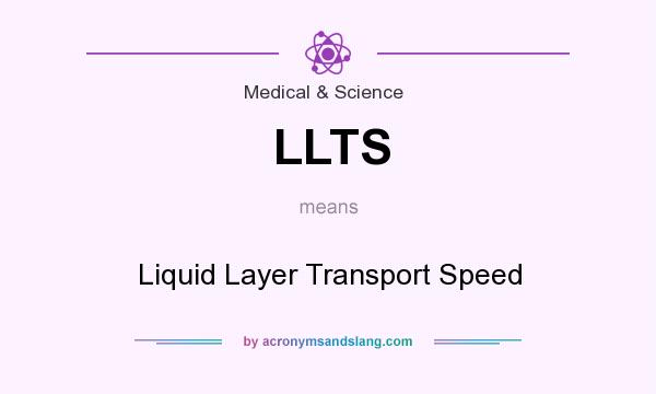 What does LLTS mean? It stands for Liquid Layer Transport Speed