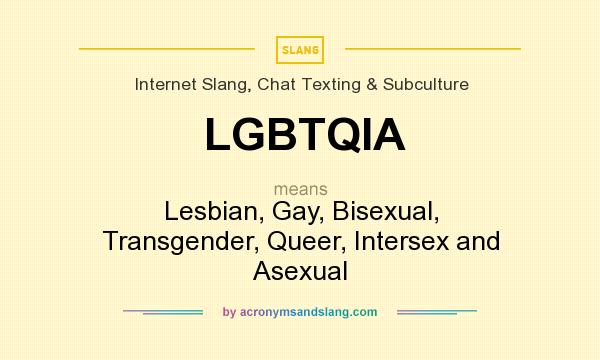 What does LGBTQIA mean? It stands for Lesbian, Gay, Bisexual, Transgender, Queer, Intersex and Asexual