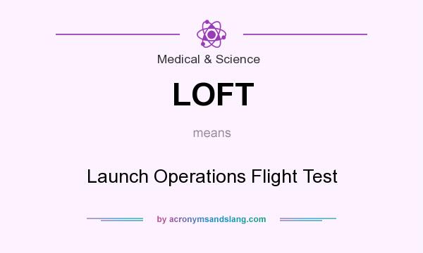 What does LOFT mean? It stands for Launch Operations Flight Test