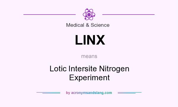 What does LINX mean? It stands for Lotic Intersite Nitrogen Experiment