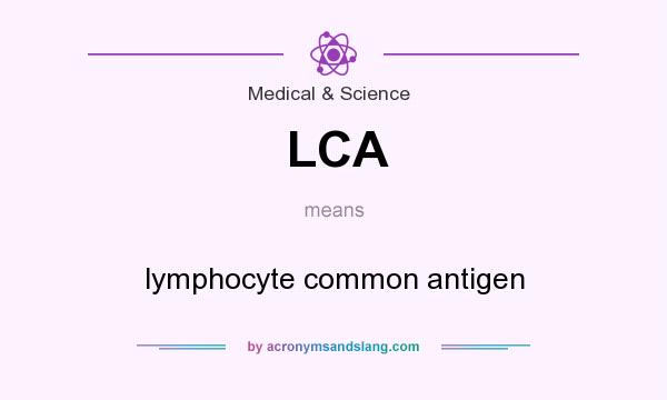 What does LCA mean? It stands for lymphocyte common antigen