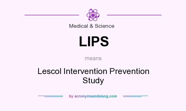 What does LIPS mean? It stands for Lescol Intervention Prevention Study