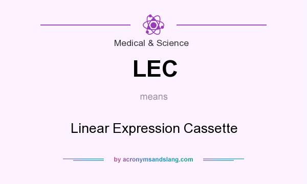 What does LEC mean? It stands for Linear Expression Cassette