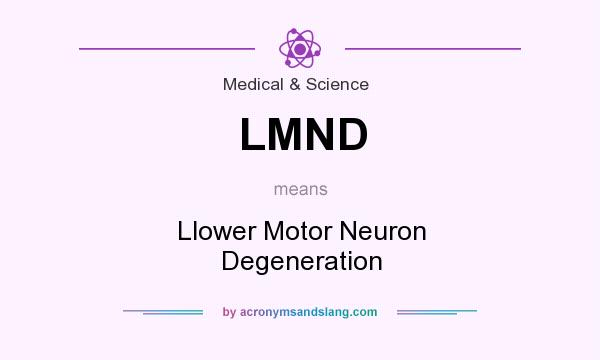 What does LMND mean? It stands for Llower Motor Neuron Degeneration