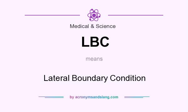 What does LBC mean? It stands for Lateral Boundary Condition