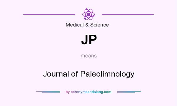 What does JP mean? It stands for Journal of Paleolimnology
