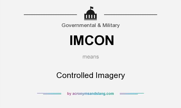 What does IMCON mean? It stands for Controlled Imagery