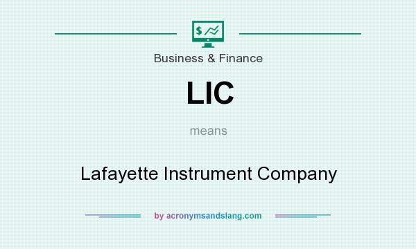 What does LIC mean? It stands for Lafayette Instrument Company