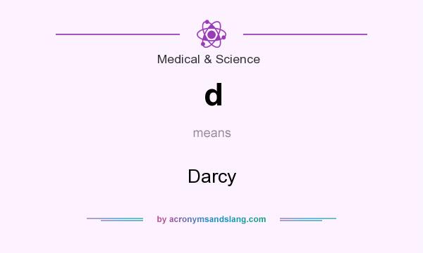 What does d mean? It stands for Darcy