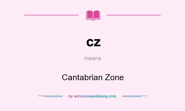 What does cz mean? It stands for Cantabrian Zone