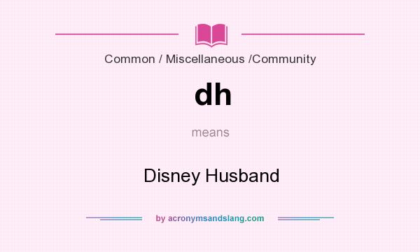 What does dh mean? It stands for Disney Husband