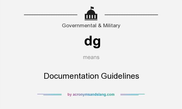 What does dg mean? It stands for Documentation Guidelines