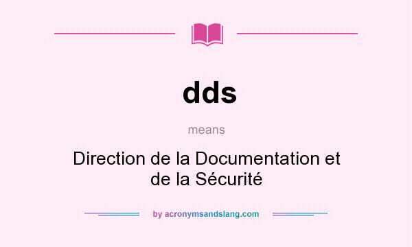 What does dds mean? It stands for Direction de la Documentation et de la Sécurité