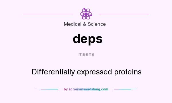 What does deps mean? It stands for Differentially expressed proteins