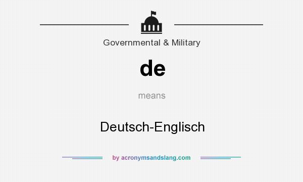 What does de mean? It stands for Deutsch-Englisch