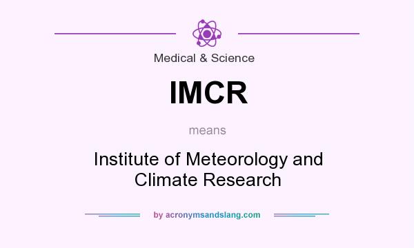 What does IMCR mean? It stands for Institute of Meteorology and Climate Research