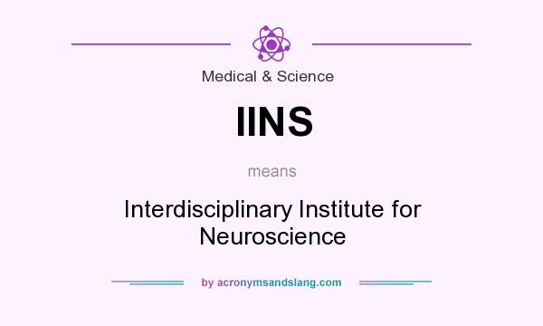 What does IINS mean? It stands for Interdisciplinary Institute for Neuroscience