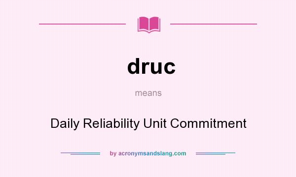 What does druc mean? It stands for Daily Reliability Unit Commitment